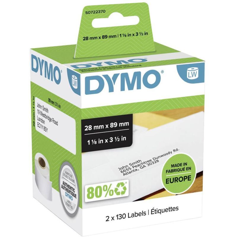 Etichetta Indirizzi 89x28mm Colore Bianco S0722370 Dymo