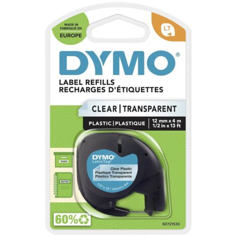 DYMO S0721530 nastro per etichettatrice Nero trasparente
