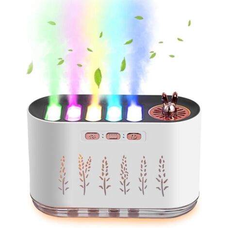 Dynamique Humidifier Chambre,Mini humidificateur Dynamique,Cool Mist,700 ML,avec 5 Buses et 20 Couleurs de lumière,d'arrêt Automatique,pour Maison, Bureau