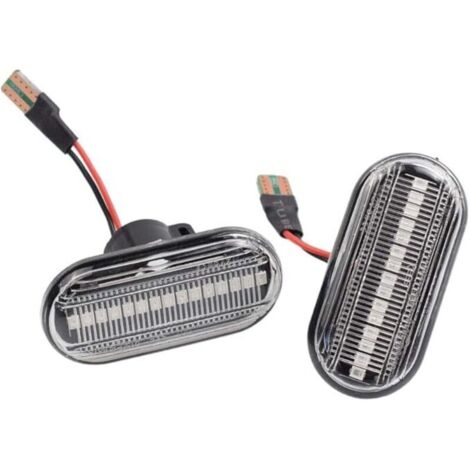 Dynamische Seitenblinker für Dacia Duster, Dokker, Lodgy, Renault Megane 1, Clio 1, 2, Kangoo, Espace, Smart Fortwo 453 (Weiß)
