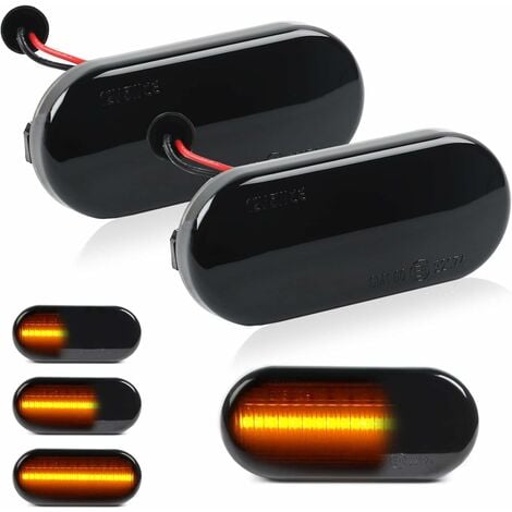 QIEDIE Dynamisches Blinkerlicht, LED-Seitenmarkierungsleuchten, Ersatz für Golf 3, Polo, VW, T5, Sharan, Passat 14805294