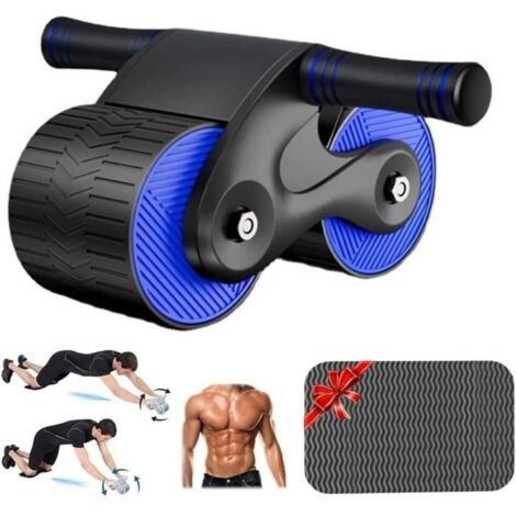 Dynamiser la roue abdominale, Équipement de fitness domestique, Automatisches Rebound Aabdominal roue avec support de phone(Bleu)