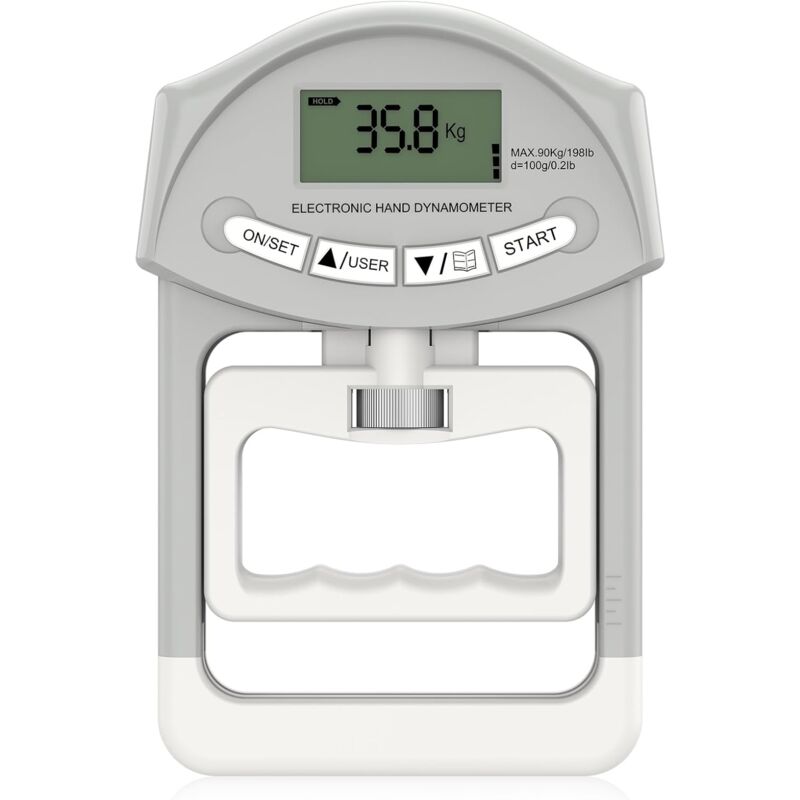 Dynamomètre à main électronique 90 kg / 200 lbs Capacité de préhension