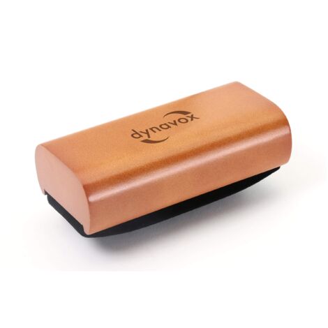 Dynavox SP120 spazzola in velluto per la pulizia dei vinili, con finitura in legno