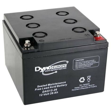 Dyno Europe ACCU ACIDE-PLOMB 12 V - 26 Ah 165 x174.5 x 125 mm