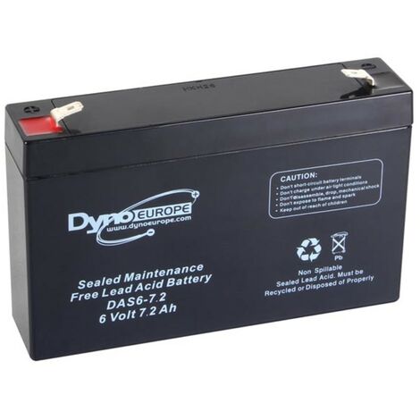 Dyno Europe ACCU ACIDE-PLOMB 6 V - 7.2 Ah 150 x 34 x 100 mm