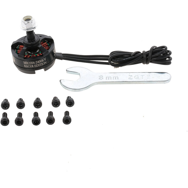 

DYS MR2204 2400KV Motor sin escobillas CW Thread 3-4S para RC Drone FPV Racing Multicopter Multirotor, Negro