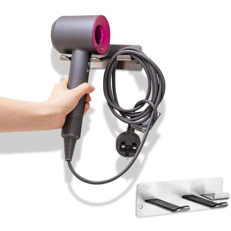 Dyson Haartrocknerhalter, wasserdichter, selbstklebender Haartrocknerhalter aus Edelstahl zur Wandmontage