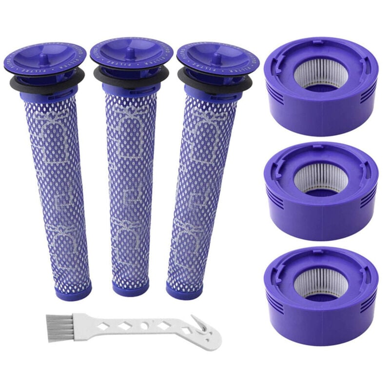 Image of Dyson V7 V8 Staubsaugerzubehör Vorne × 3 + Hinten × 3 + weiße Bürste