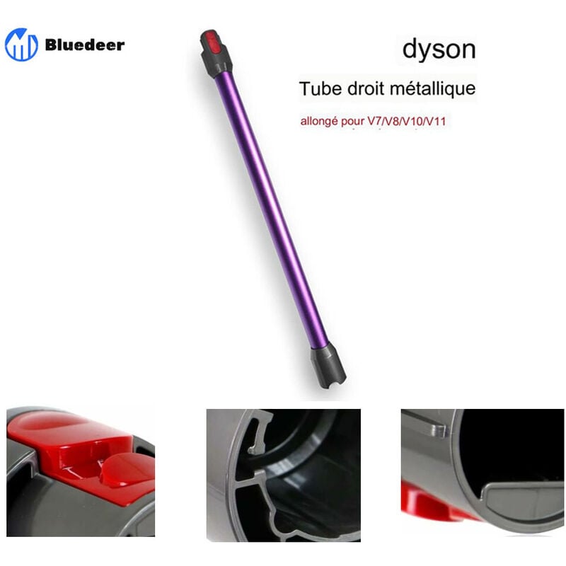 Dyson V7 V8 V10 V11 tige d'extension tube droit tige d'extension en métal accessoires pour aspirateur Tube d'extension sans fil pour aspirateur