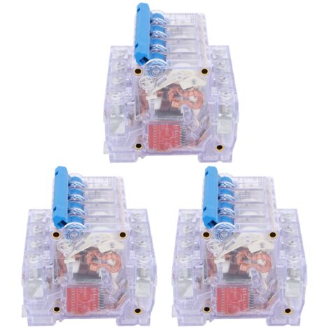DZ47-63 Interrupteur Automatique 4 Pôles 6-63A Transparent pour Installation Domestique