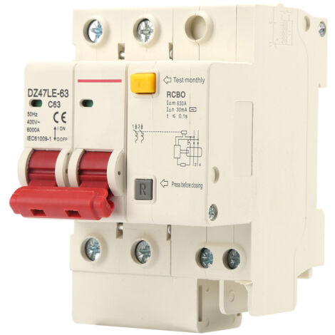 DZ47LE-63 2P Disjoncteur Différentiel Miniature Haute Performance pour Protection Contre les Fuites de Courant