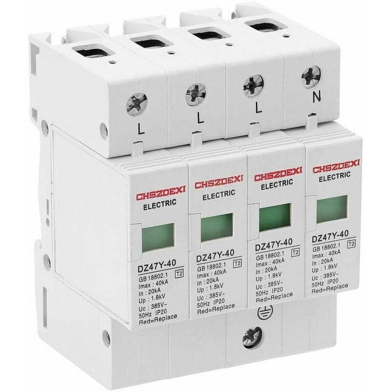DZ47Y-40KA 385V spd House Parafoudre Protection Basse Tension Parafoudre 4P Dispositif de Protection, Multicolore,de Debuns