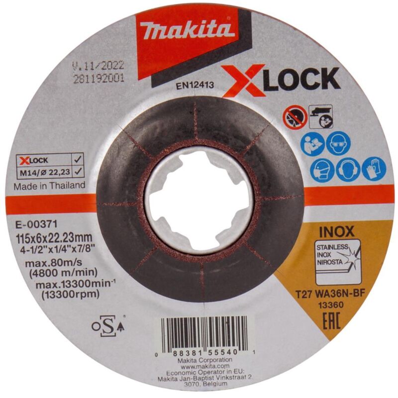 E 00371 Disque abrasif X Lock 115 x 6 0 mm