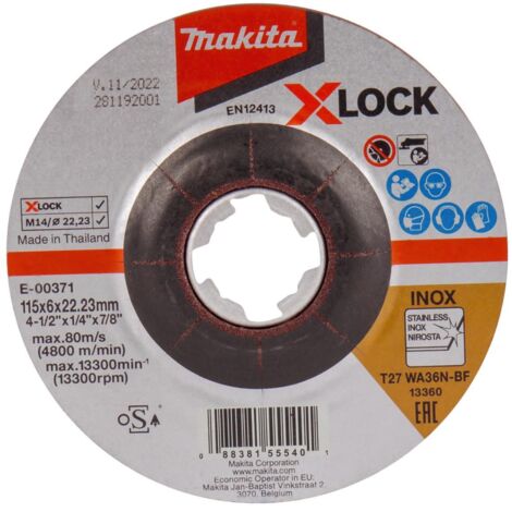 E-00371 Disque abrasif X-Lock, 115 x 6,0 mm