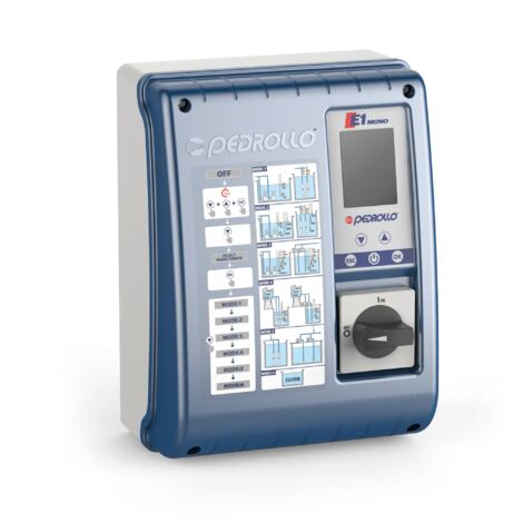 E 2-MONO - Quadro elettronico per gruppo di pressione monofase 3 HP