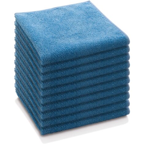 E-Cloth Panno in microfibra per uso generico, panno multiuso per la pulizia delle superfici domestiche, lavabile e riutilizzabile, 100 pezzi, blu, confezione da 10