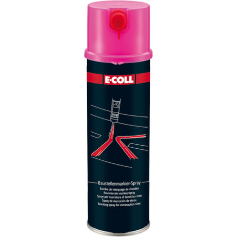 E-COLL Baustellenmarkier-Spray 500ml Spraydose leuchtpink