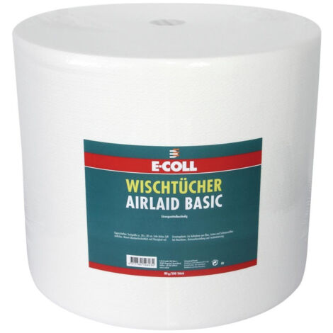 E-COLL Wischtuch Airlaid Basic 500 Blatt 30x38mm weiß