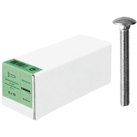 E-NORMpro DIN 603 o.Mu Edelstahl A2 M6x40 HP