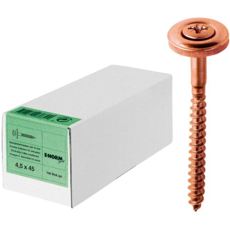 E-NORMpro Spenglerschraube A2 CU PZD 2 4,5x25 15 pr