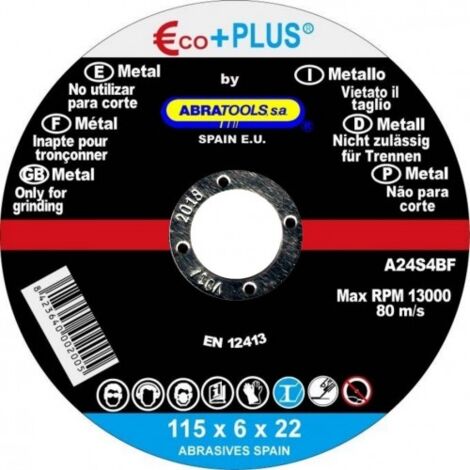 E+P D.ACERO 115X6X22 A24S - ABRATOOLS