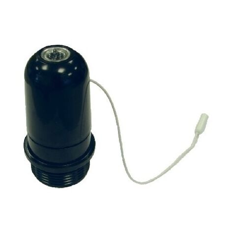 HEPOLUZ E PORTALAMPARA PLASTICO E27 CABLE INTERRUPTOR NEGR