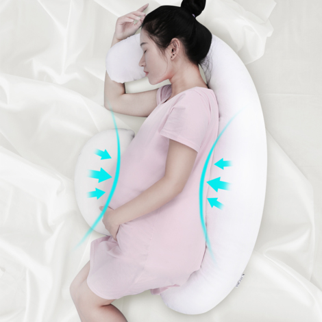 E Shaped Maternity Pregnancy Pillow Nursing Feeding Enlarged Full