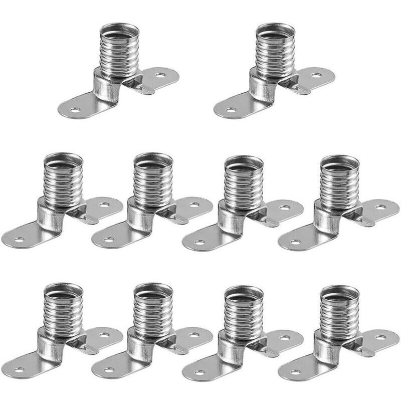 E10 ampoules LED lampes Base de prise, 10 pièces porte-ampoules à montage à vis pour accessoires de Test électrique de Circuit d'expérience à domicile