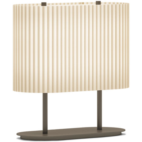 E10 CHANEL handgefertigte plissierte Pongee-Tischlampe