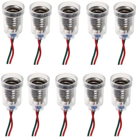 E10 LED-Lampen, Schraubsockel, kleine Kerzenbirnen, kleine Lampenfassung, Lampenfassung mit Kabel, Fassung für Heimexperimente, Prüfung elektrischer Schaltungen, Beleuchtungszubehör
