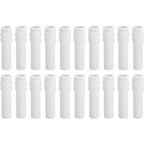 E12 Couvre-boucles Manchons 4 Pouces Couvre-bouchets Couvre-bouchets Simulation Remplacement de Cire pour Lustre - 20 Pcs