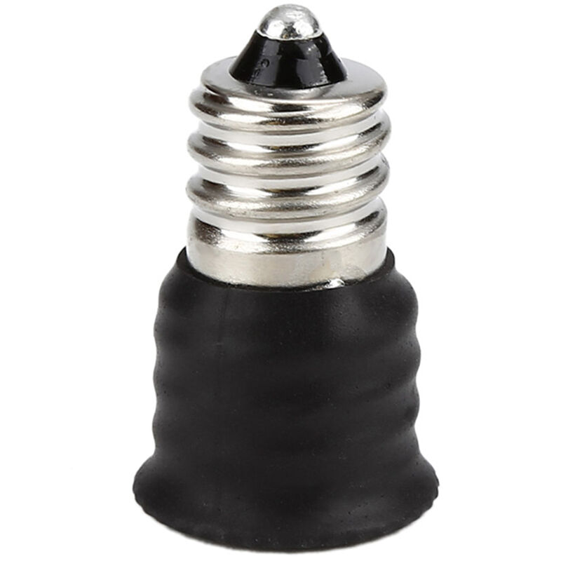 E12 To E14 Socket Light Lamp Adapter Converter Holder L-ED Light Bulb Adapter,model:Black