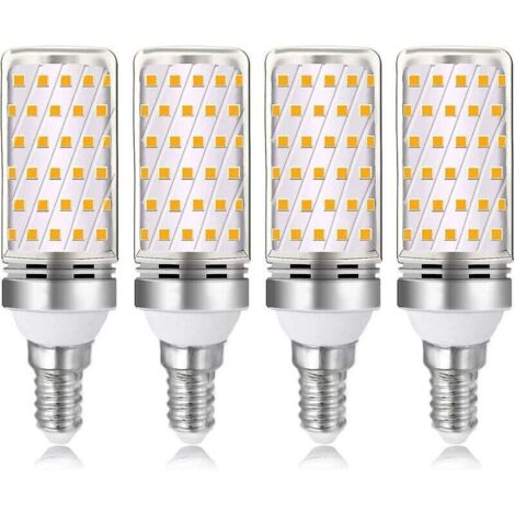 E14 16W LED Bulb, Warm White (3000K), 1600lm, Equivalent to 100W or 120W Halogen Bulb (E14), 230V AC, Non-dimmable, 4 Pieces