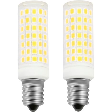 E14 5W ampoules LED, 16  65mm, 800 lumens, ampoules de maïs filetées, 88 ampoules LED, 3000k lumière chaude, non dimmable, Groupe de 2 【Classe d'efficacité énergétique D】 (2)