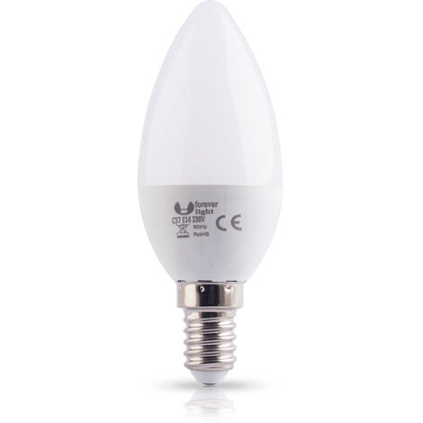 LED Kerze Lampe  Birne Glühbirne Glühlampe Sparlampe C37 E14 ww 7W wie 45W 