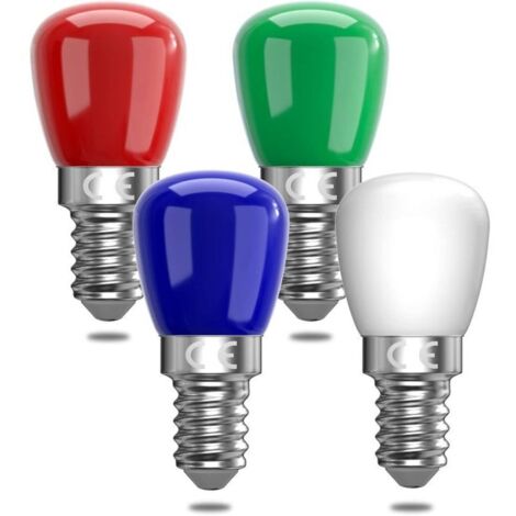 E14 Ampoule LED colorée, 3W Ampoule rouge, verte, bleue, blanc chaud, adaptée à AC220-240v, Halloween/Christmas/Festival, Bar/Party Color Ampoule