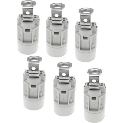 E14 Flame Glühbirnensockel, Thermoplast, Schwarz, SES 52 mm hoch, 1/8 IPS Hickey-Gewinde