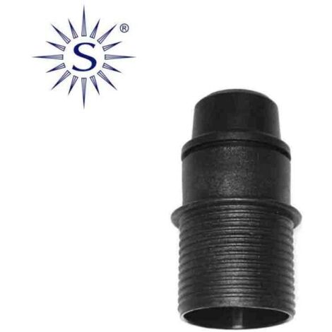 E14-Lampenfassung mit Halbgewinde, Schwarz, Solera 6584CTN