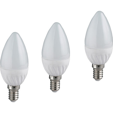 E14 LED 3 Stk. - 6 Watt, 470 Lumen, 3000 Kelvin warmweiß, Ø3,7cm - nicht dimmbar