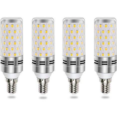 LABLANC E14 LED Bulb 16W Cool White 6000K, Equivalent to Halogen E14 100W 120W, 1600LM, 360° Light, AC 175-265V, E14 LED Candle Bulb for Chandelier/Wall Lamp/Bedside Lamp, Non-Dimmable, Pack of 4