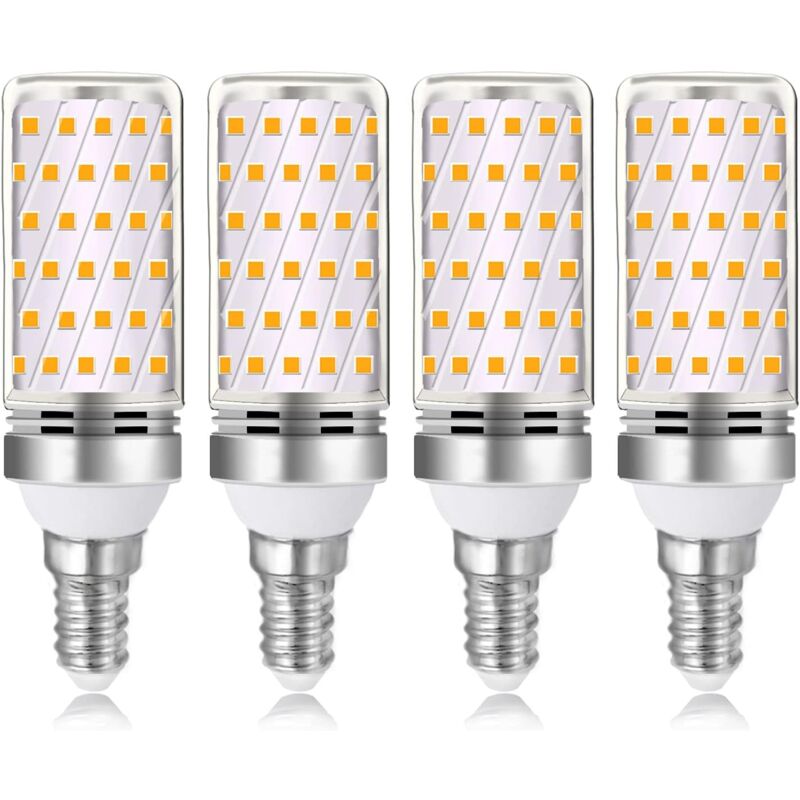 E14 led Bulb 16W Warm White 3000K 1600lm, Equivalent to E14 100W 120W Halogen Lamp, ac 230V, Non-dimmable, 4pcs