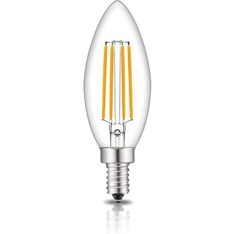 E14 LED-Kerzenfadenlampe, 6 W Glühlampe, entspricht 60 W Glühlampe, warmweiße 2700 K 750 lm-Sockellampe