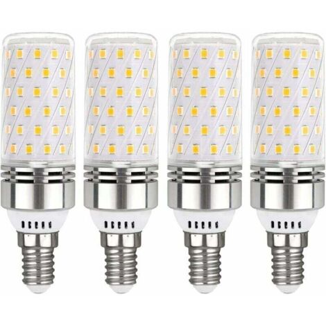 E14 LED-Lampe, 12 W, Kaltweiß 6000 K, 1450 lm, entspricht 100 W Halogen E14, 360°-Licht, AC 220 V, E14 LED-Lampe für Innenbeleuchtung, nicht dimmbar, 4er-Pack
