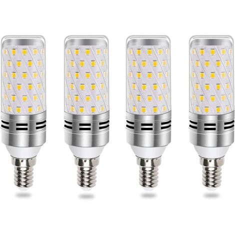 E14 LED-Lampe, 16 W, Kaltweiß (6000 K), entspricht 100 W/120 W Halogenlampe (E14), 1600 lm, 360° Abstrahlwinkel, 175–265 V Wechselstrom, E14 LED-Kerzenlampe für Kronleuchter, Wandleuchten und Nachttis