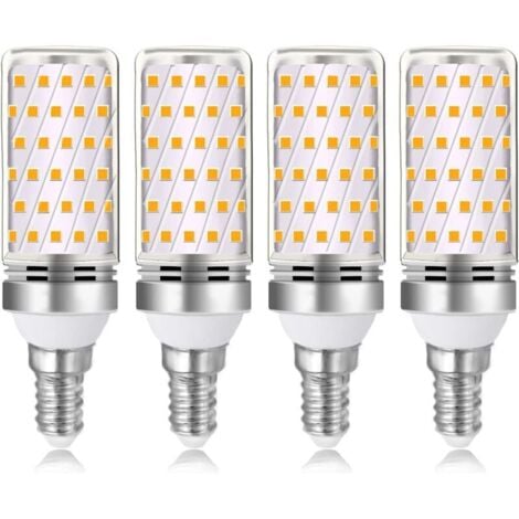 AIPERQ E14 LED-Lampe, 16 W, Warmweiß, 3000 K, 1600 lm, entspricht E14 100 W 120 W Halogenlampe, AC 230 V, nicht dimmbar, 4er-Pack