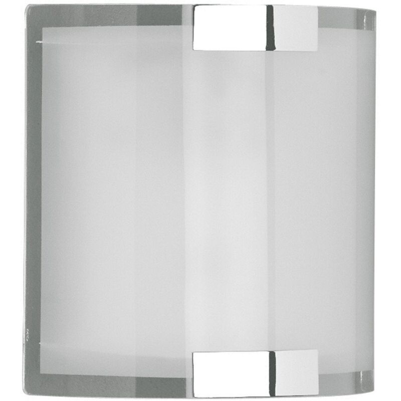 Applique, Divo1xE14, max.40,0 WVerre mat, Blanc, Corps: Métal, ChromeL: - Trio