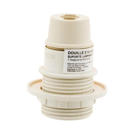 E14 thermoplastique 1 bague blanc