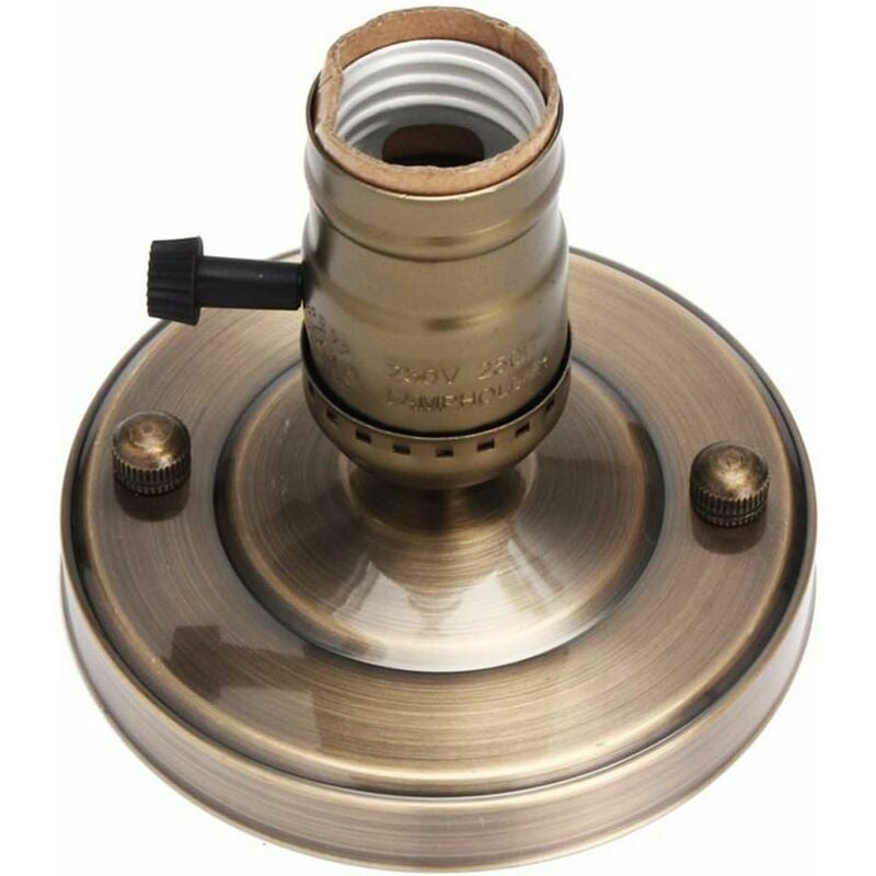 Trimec - E26 Douille d'ampoule Solide, Pied de Lampe E26 Galvanoplastie Aluminium Vintage Rétro Edison Vis de Plafond Lumière Ampoule Support de