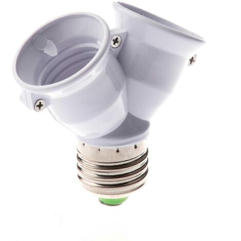 E27 1 to 2 E27 LED Light Lamp Bulb Adapter Converter Split Splitter Base Socket--
